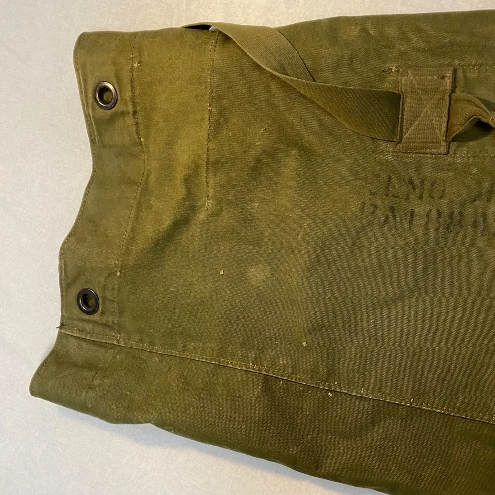 Vintage US Army Canvas Sea Bag Duffel Korean Vietnam Era‎ RA18842029
